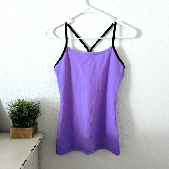 lululemon athletica Tops - Lululemon Power Y Tank Purple / Black
